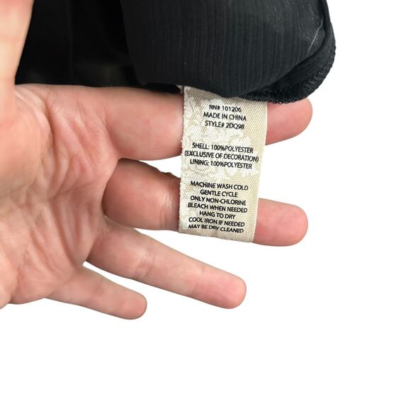 Classic Houndstooth Blouse Soft Surroundings‎ Gold Shimmer Size L - Picture 6 of 7